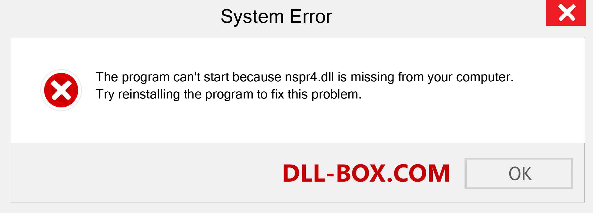  nspr4.dll file is missing?. Download for Windows 7, 8, 10 - Fix  nspr4 dll Missing Error on Windows, photos, images